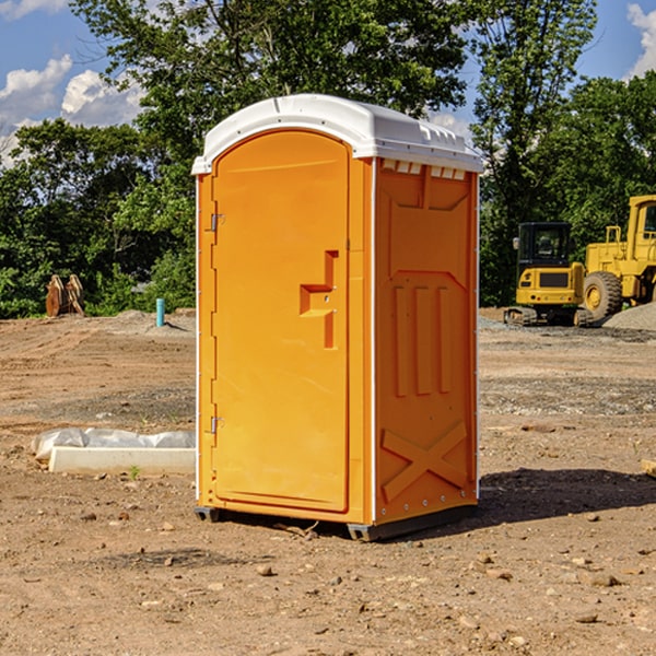 how often are the portable restrooms cleaned and serviced during a rental period in York Illinois